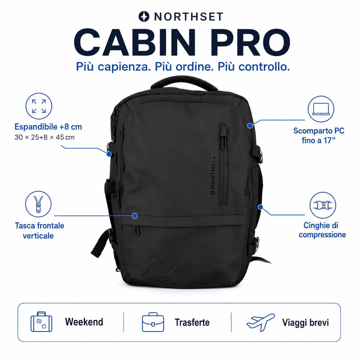 NORTHSET CABIN PRO — Zaino 2533